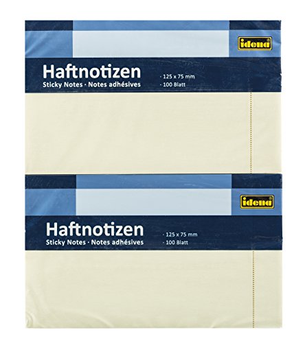 Idena 10200 - Haftnotiz FSC-Mix, Gelb 100 Blatt, 125 x 75 mm von Idena