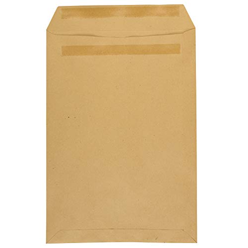 Idena 10238 - Versandtaschen DIN C4, 250 Stück selbstklebend, Briefumschläge ohne Fenster, aus 90 g/m² FSC-Recycled Papier in Braun von Idena