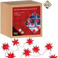 Idena 10er Weihnachtssterne LED Lichterkette rot von Idena