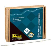 Idena 120er Micro LED Lichterkette silber 13,5 m von Idena