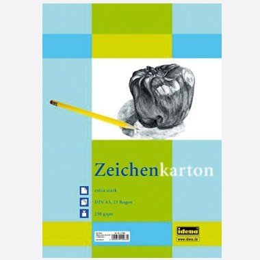 Idena 212063 Zeichenkarton extra stark, DIN A3, 250 g / m², 125 Bogen (DIN A3 | 5er Pack) von Idena