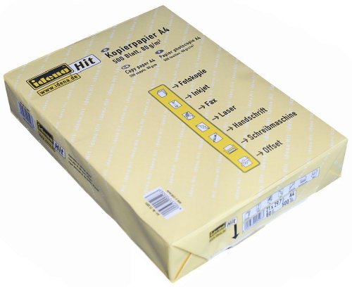 Idena 215091 - Hit Kopierpapier A4 500 Blatt 80 g/m² von Idena