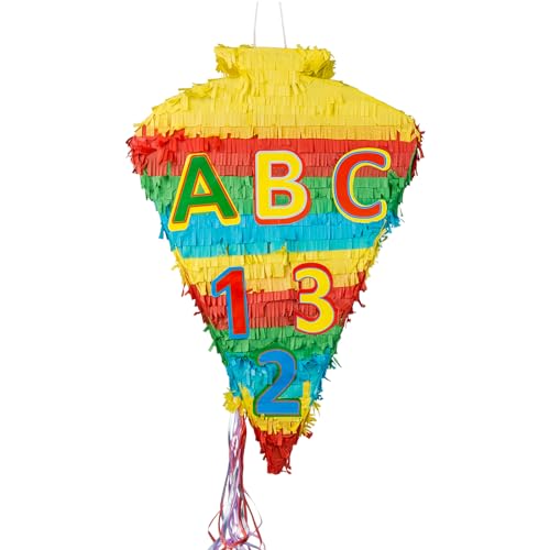 Idena 40600 - Pinata Schultüte, Schulanfang, 55 x 37,5 x 14 cm, Einschulung, Zuckertüte, Schule, 1. Schultag, Geschenk, Dekoration von Idena