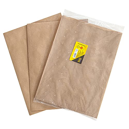 Idena 50059 - Packpapier 70x100 cm, 2 Bogen, 60g/m² starkes Papier, Farbe Kraft, Geschenkpapier, Kraftpapier, Verpackung von Idena