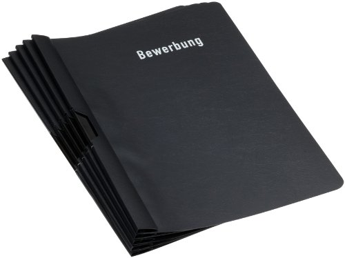 Idena 547039 - Idena Bewerbungsmappe 5er Packung, schwarz von Idena