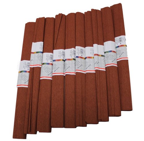 Idena 617160 - Krepppapier 10 Rollen 50 x 250 cm, kastanie von Idena