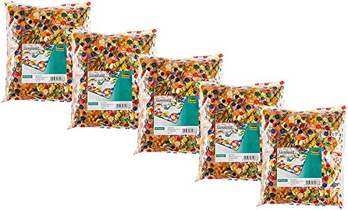 Idena 8270076 - Konfetti, 50 g, Mehrfarbig (5x 50g, Mehrfarbig) von Idena