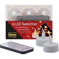 6 Idena LED-Teelichter weiß von Idena