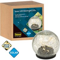 Idena Glaskugel LED Solarleuchte transparent von Idena