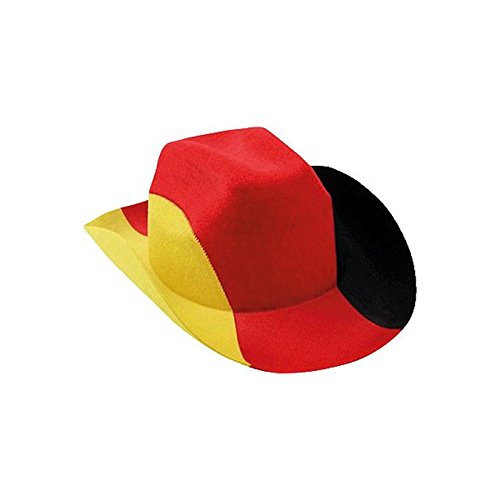 NoName 10038017 Cowboyhut Deutschland, schwarz/rot/gelb von Idena