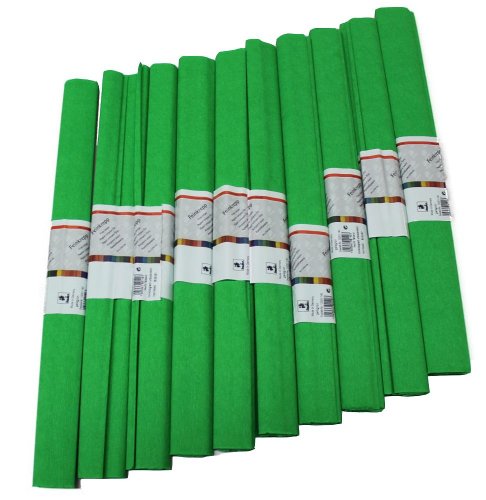 Staufen 617155 - Krepppapier 10 Rollen 50 x 250 cm gelbgrün von Idena