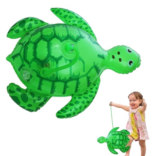 Idezek Froschspielzeug für Kinder,Aufblasbare Schildkröte - Hüpfendes leuchtendes großes Froschspielzeug - Aufblasbares Dschungeltierspielzeug für Froschpartydekorationen, lustige Kinderpartygeschenke von Idezek