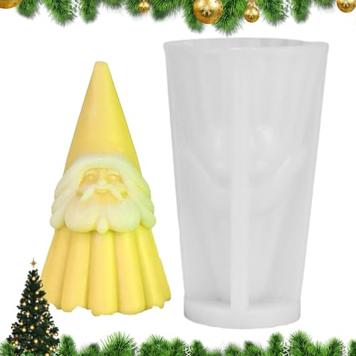 Idezek Weihnachts-Silikonformen für Kerzen, Kerzenformen für die Kerzenherstellung - 3D wiederverwendbare Weihnachtskerzenformen aus Silikon,Handgemachte Silikon-Epoxidharz-Guss-Weihnachtswachsformen von Idezek