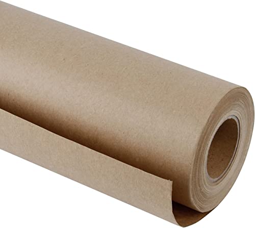 Kraftpapier, Geschenkpapier, Kraftpapierrolle Dunkelbraun 30cm*30m Ideal für Kunsthandwerk, Geschenkverpackung Verpackung, Packpapier, Lebensmittelpapier von Idrese