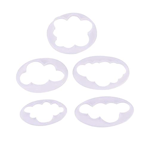 Iewroyt 5pcs Cloud Fondant Model Kuchen Dekoration Druckform Form für Küchenwerkzeug Backkuchen Cloud Backware Gumpaste Modellierungswerkzeuge von Iewroyt