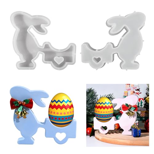 Igemy Silikonformen Gießformen Silikonformen Ostern Osterhase Silikonform Osterei Silikon Gießform Ostern Silikonform Gießformen Silikon Silikonform Ostern Gießform Kerzenhalter 1 Stück Ostergeschenke von Igemy