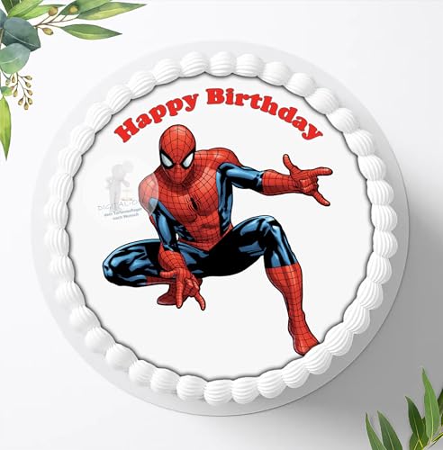 Spiderman, Essbares Foto für Torten, Tortenbild, Tortenaufleger Ø 20cm - Super Qualität, 0140w von Ihr Onlineshop Digital-on 24