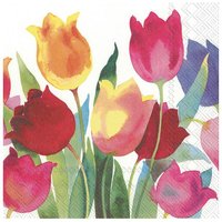 Serviette "Tulpenzeit" - 5 Stück von Multi