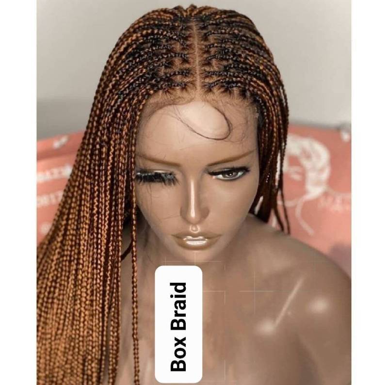 Echthaar-Vollspitze-Perücke. Volle Frontal Spitze Knotenlose Geflochtene Perücke. Cornrow Geflochtene Perücke Für Schwarze Frauen. Box von IjUltimateHair