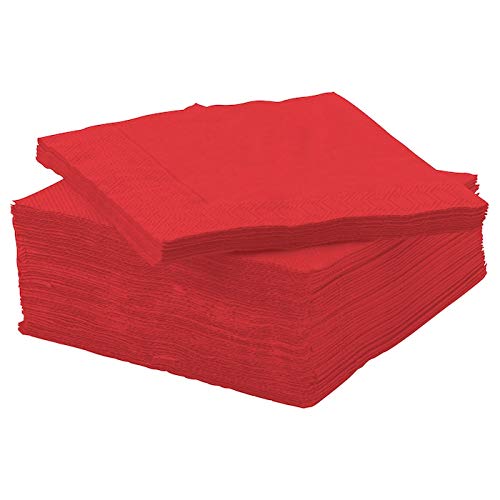 IKEA FANTASTISK Papierserviette klein für B&B rot 24x24 cm 50 Stück von Ikea