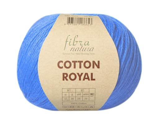 Ilkadim Export Cotton Royal 5 x 100 gr. Baumwolle Garn, 100% Baumwolle zum Stricken und Häkeln, 500 gramm Paket (blau 18-706) von Ilkadim Export