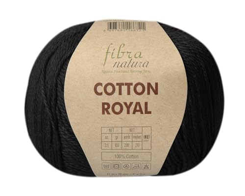 Ilkadim Export Cotton Royal 5 x 100 gr. Baumwolle Garn, 100% Baumwolle zum Stricken und Häkeln, 500 gramm Paket (schwarz 18-718) von Ilkadim Export
