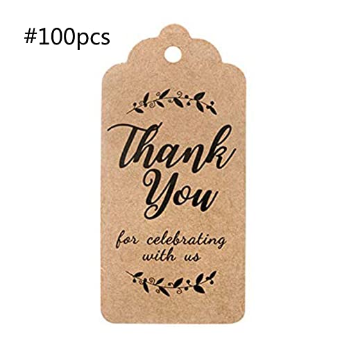 100 PCs Geschenk Tags Vielen Dank Tags Geschenkverpackungs Tags Mit Kostenlosen 20 M Schnur Ideal Für Handwerkskleidung Preisschildsetiketten Etiketten von Illkjasfc