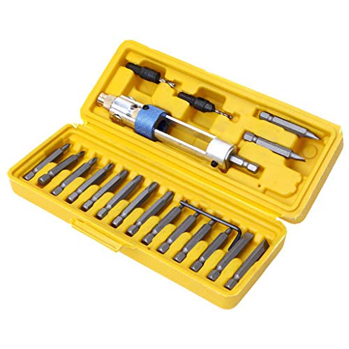 20-fach Schraubendreherbit Mit Countersink Bits Allen Wrench Bohrbohrer Bit Set Schnellwechsel Fahrtreparaturbits Set Bohrmaschine von Illkjasfc