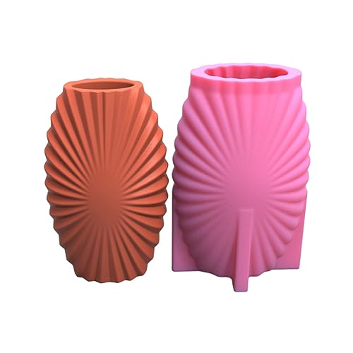 3D Streifen Gips Blumentopf Silikonform Epoxidharz Gussform Saftige Vase Zementform Kerzenhalter Form von Illkjasfc