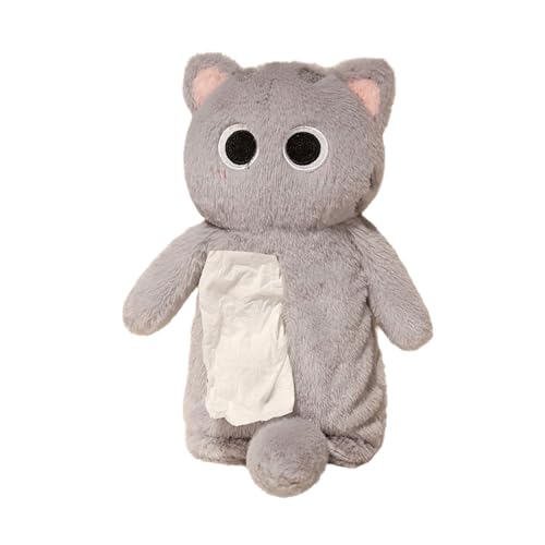 Funktionale Taschentuchbox mit Katzenmotiv, Plüschstoff, Papier-Aufbewahrungsspender für Auto, Haushalt und Freunde Funktionale Taschentuchbox mit Katzenmotiv, Plüschstoff, Papier-Aufbewahrungsspender für Auto, Haushalt und Freunde von Illkjasfc