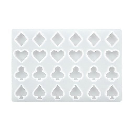 Heart Spads Club Wachspellets Silikonform Handgefertigte Kerzenform Pokers Epoxidharzen Formen Kuchen Schokolade Dekoration von Illkjasfc