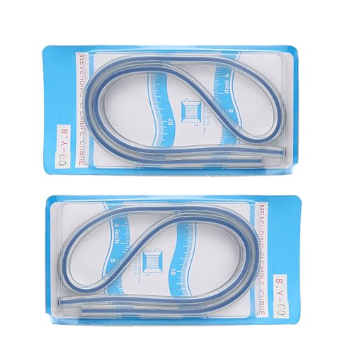 Illkjasfc 2Pcs Flexible Mess Lineal PVC Maßband Multifunktions Quilten Mess Lineal Werkzeug Für Kleidung Muster Herstellung von Illkjasfc