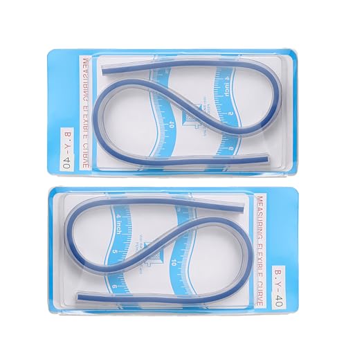 Illkjasfc 2Pcs Flexible Mess Lineal PVC Maßband Multifunktions Quilten Mess Lineal Werkzeug Für Kleidung Muster Herstellung von Illkjasfc