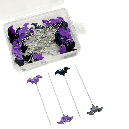 Illkjasfc 50/100 Stücke Halloween Fledermaus Schneiderei Pins Nähen Stickerei Patchwork Werkzeuge Positionierung Nadel Feste Taste Pins von Illkjasfc