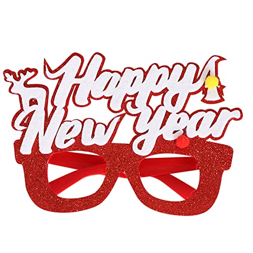 Illkjasfc Happy New Year Glasses 2023 Photo Props Photo Booth Frame Funny Christmas Glasses Decorations Navidad von Illkjasfc