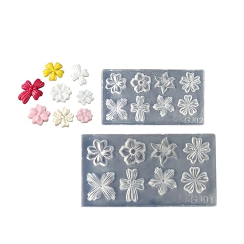 Set Mit 2 Blumen Kleinen Kunstaccessoires Formen Für Nägel Designformen Nagelverzierungsformen Für Zarte Maniküre Designs von Illkjasfc