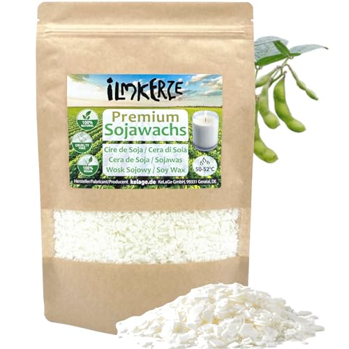 Ilmkerze® Premium Sojawachs Flocken 2 kg | natürlich | nachhaltig | palmölfrei | für Kerzen Kosmetik DIY Größen bis 10 kg von Ilmkerze