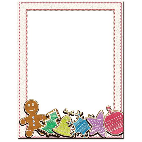 Sugar Cookies Letterhead Druckerpapier für Laserdrucker und Tintenstrahldrucker 100 Sheets Rot/Grün/Blau von The Image Shop