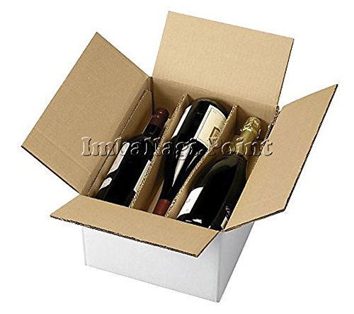 1 Stück Karton Versand 3 Flaschen - Wein - Likör mit Trennwand von Imballaggi Point