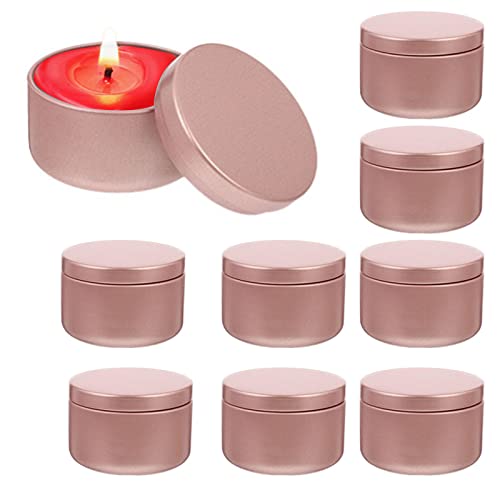 30er Pack 50ml Rosegold Aluminium Kerzendosen Dosen Metall Runde Gläser DIY Kerzenherstellung Behälter Küche Gewürz Süßigkeiten Tee Geschenkaufbewahrung von Imirootree