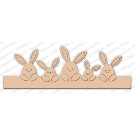 DIE664T Stanzform für Scrapbooking, Motiv Bunny Border von Impression Obsession