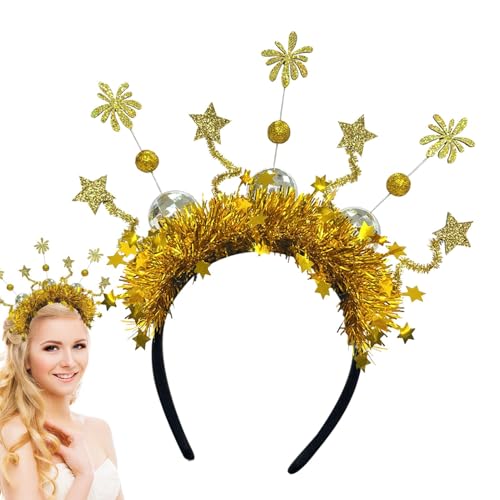 Imtrub Haarreif 2025 – Goldene Silber-Stirnbänder, Haarstyling-Zubehör, Cosplay-Partys, Stirnband, Festival-Kopfschmuck für Mädchen 2025 von Imtrub