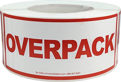 Air Specialty Umverpackung Labels 2 1/2 x 6 Zoll 500 Adhesive Aufkleber pro Rolle von InStockLabels.com