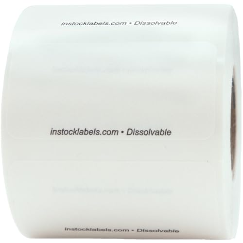 Auflösbar Blank Haltbarkeit Etiketten für Lebensmittel Rotation Prep 1 x 2 Zoll 500 Adhesive Aufkleber von InStockLabels.com