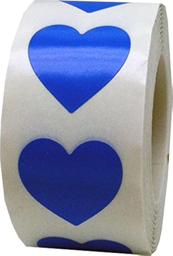 Blaue Herz-Aufkleber, 19 mm, zum Valentinstag, 500 Stück von InStockLabels.com