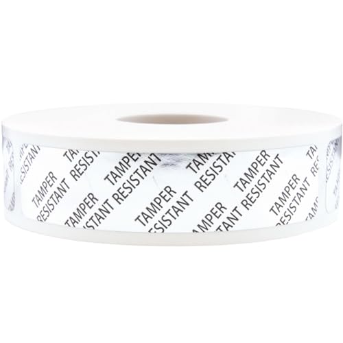 Manipulationssichere silberfarbene Metallic-Etiketten, 1,9 x 8,9 cm, selbstklebende Aufkleber, 500 Stück von InStockLabels.com