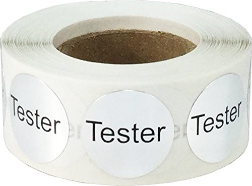 Metallische Silberne Tester Aufkleber, 19 mm 3/4 Zoll Glänzende Kreis Etiketten 500 Packung von InStockLabels.com