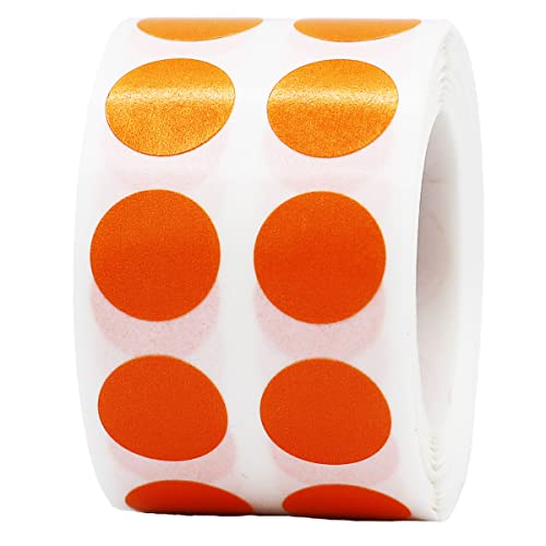 Orange Kreis Aufkleber, 13 mm 1/2 Zoll Punkt Etiketten 1000 Packung von InStockLabels.com