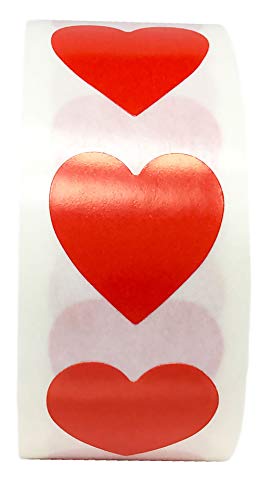 Rote Herz-Aufkleber, 19 mm, zum Valentinstag, 500 Stück von InStockLabels.com