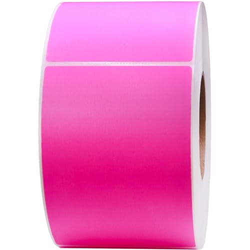 Thermotransfer-Etiketten, fluoreszierend, 7,6 cm Kern, 10,2 x 15,2 cm, 1000 Stück – Etikettenpapier für Thermodrucker-Etiketten, permanent klebend, geeignet für verschiedene Branchen von InStockLabels.com